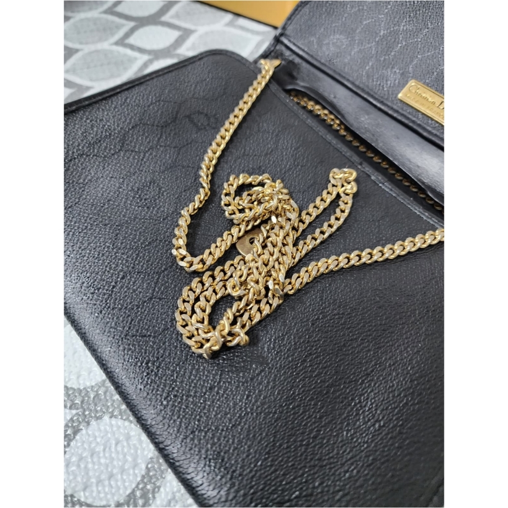 Christian Dior Vintage Leather Shoulder Bag Black - Picture 11 of 13